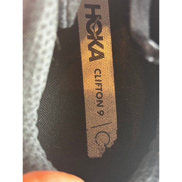 Hoka Clifton 9 Wide Womens 11D Black White Running Shoes 1132211 BWHT main image 5
